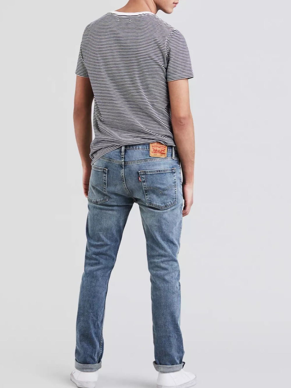 Levi's Slim Straight Men's Denim Jeans in Medium Blue Size 34-30